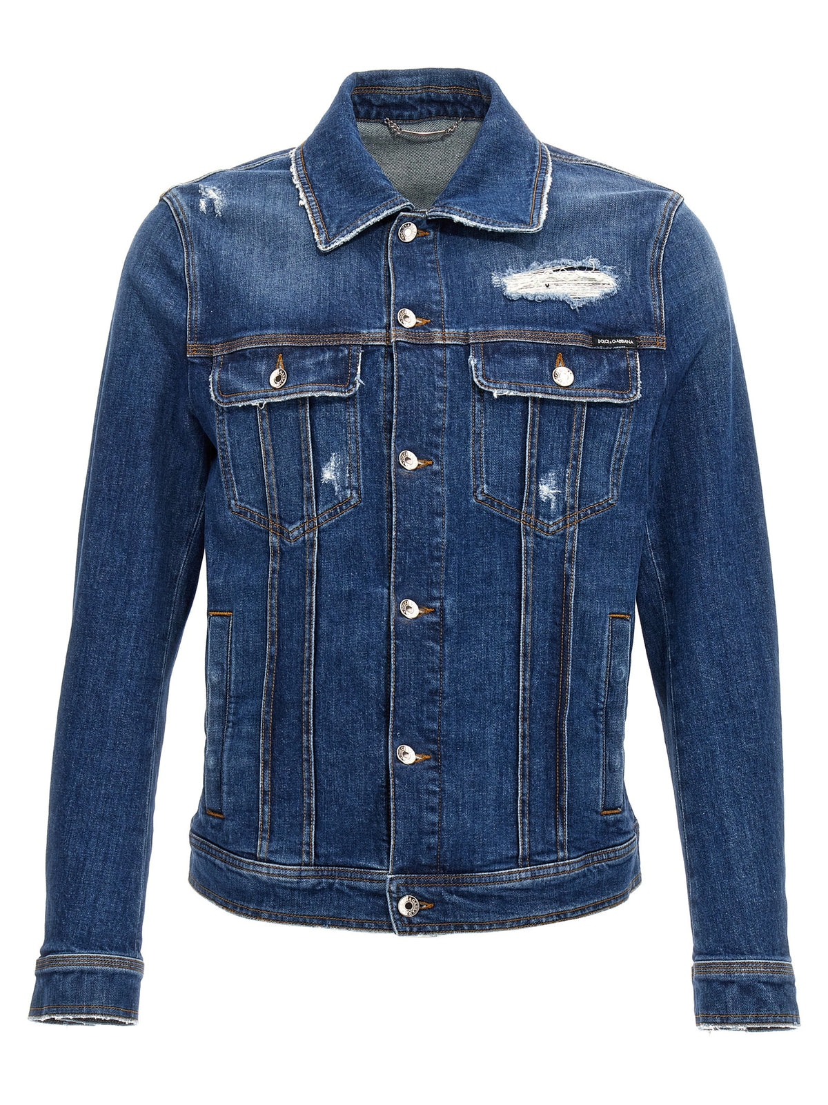 Dolce & Gabbana Blaue Jeansjacke aus Baumwolle