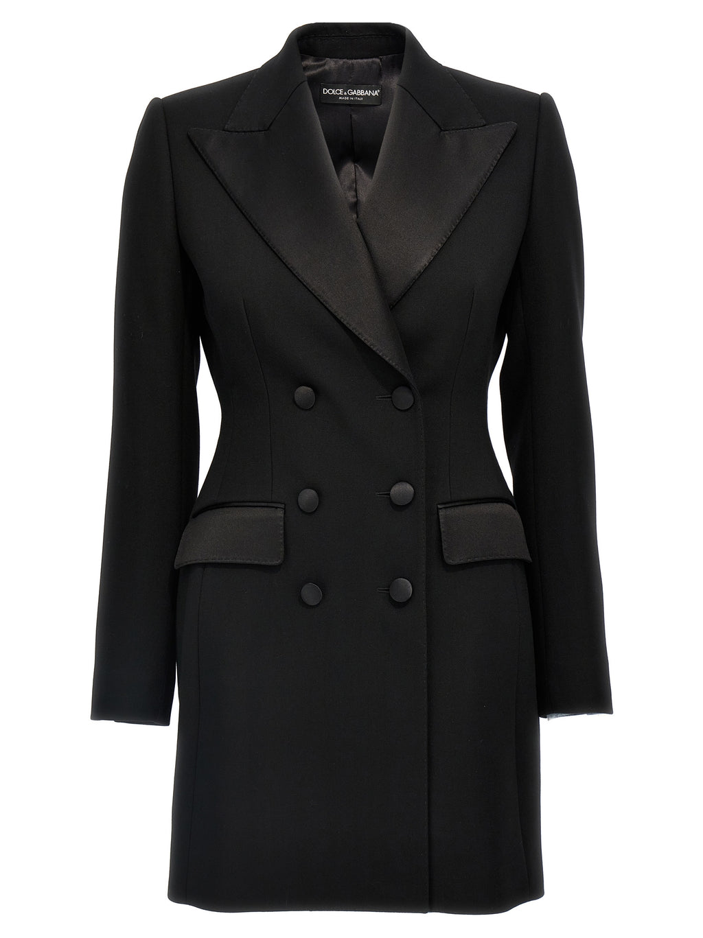 Dolce & Gabbana Schwarzer Blazer aus reiner Schurwolle