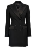 Dolce & Gabbana Schwarzer Blazer aus reiner Schurwolle