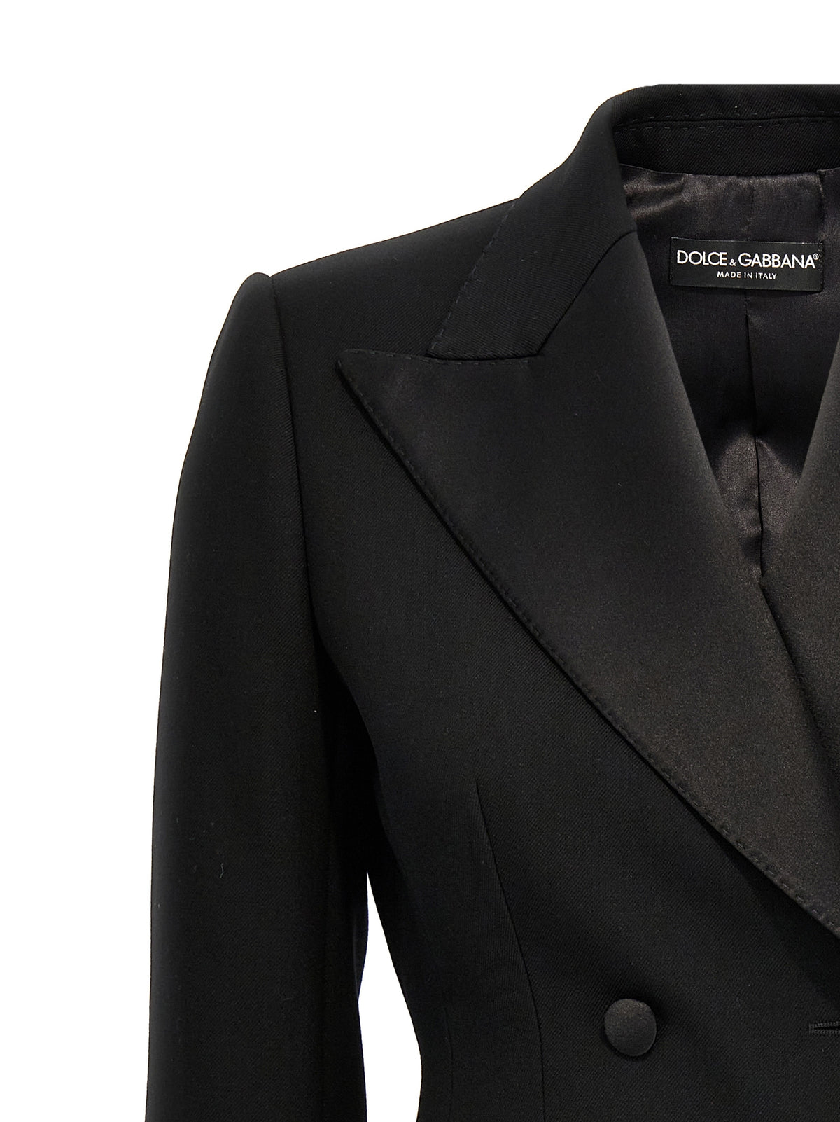 Dolce & Gabbana Schwarzer Blazer aus reiner Schurwolle