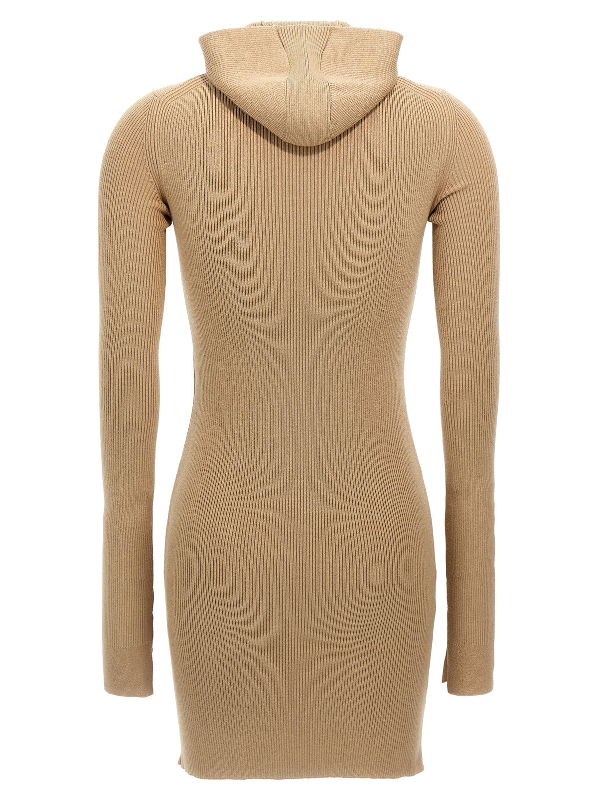 Fendi Kurzes Kleid aus beigefarbener Wolle