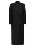 Dolce & Gabbana Schwarzer Wollmantel aus reiner Schurwolle