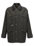 Fendi Braune Polyester-Jacke in voller Länge