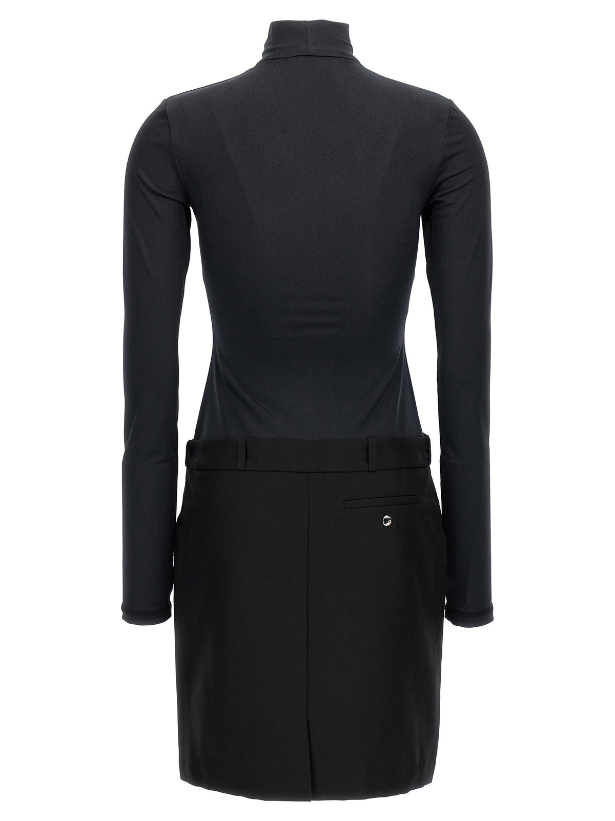 Coperni Schwarzes Polyester-Kurzkleid