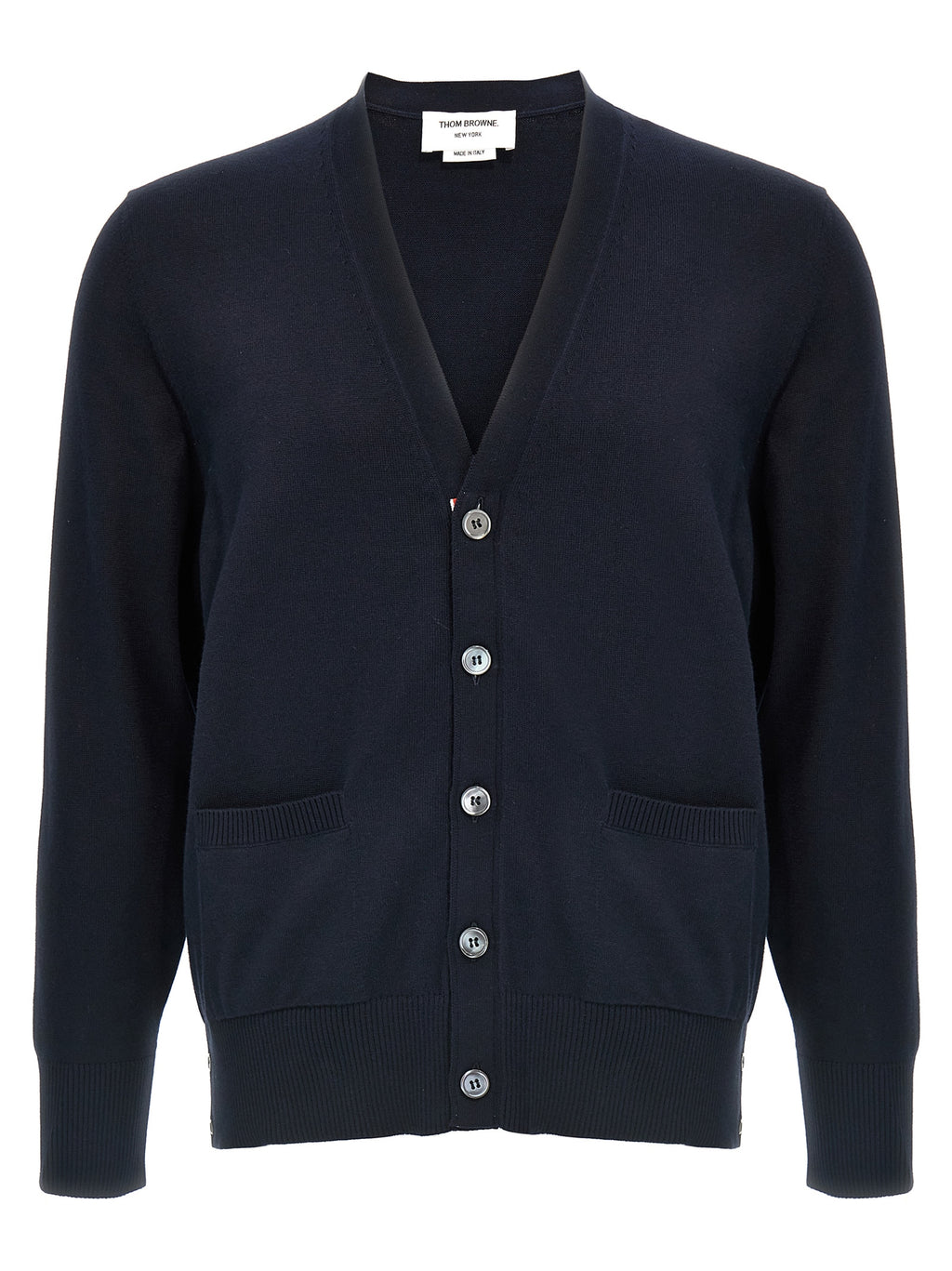 Thom Browne Blauer Baumwollcardigan
