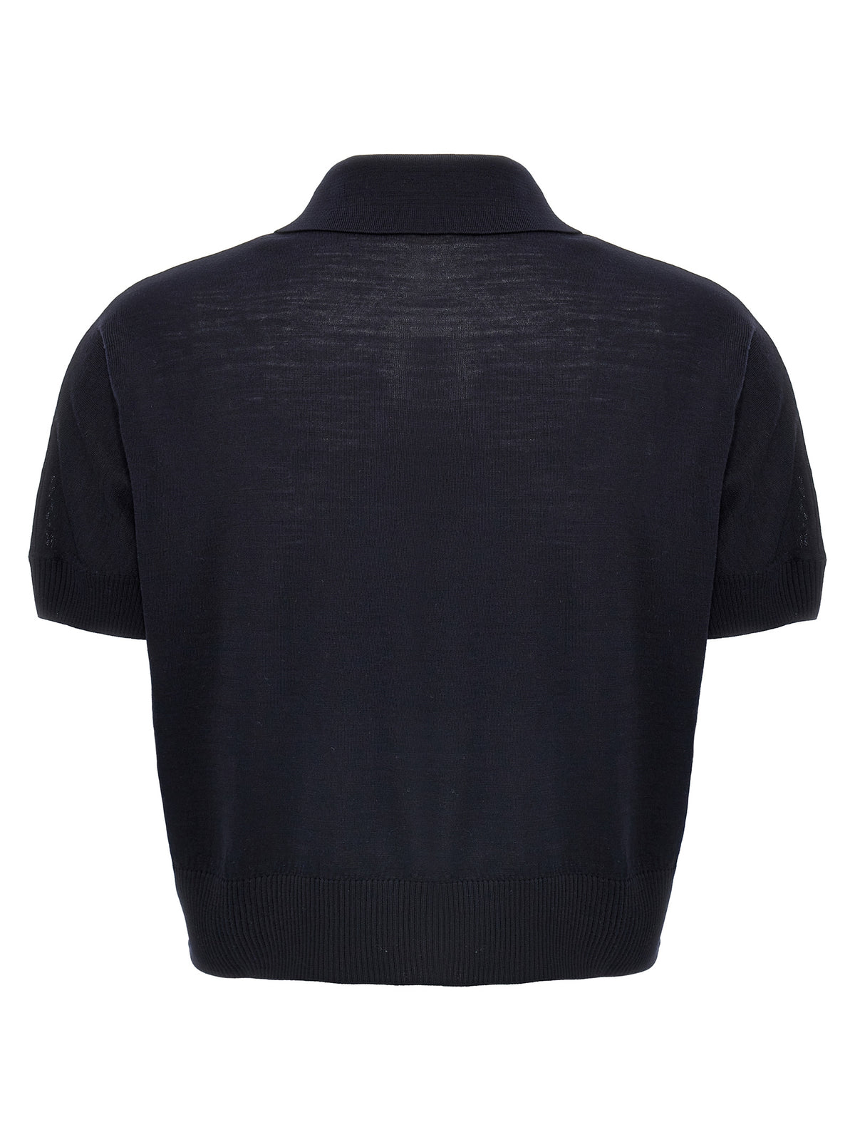 Khaite Kurzarmhemd aus blauer Wolle