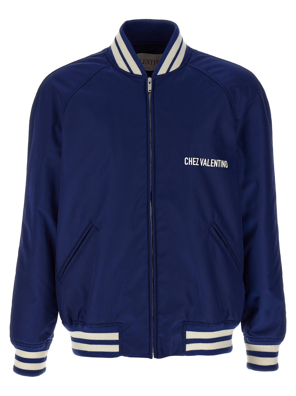 Valentino Garavani Blauer Bomber aus Polyamid