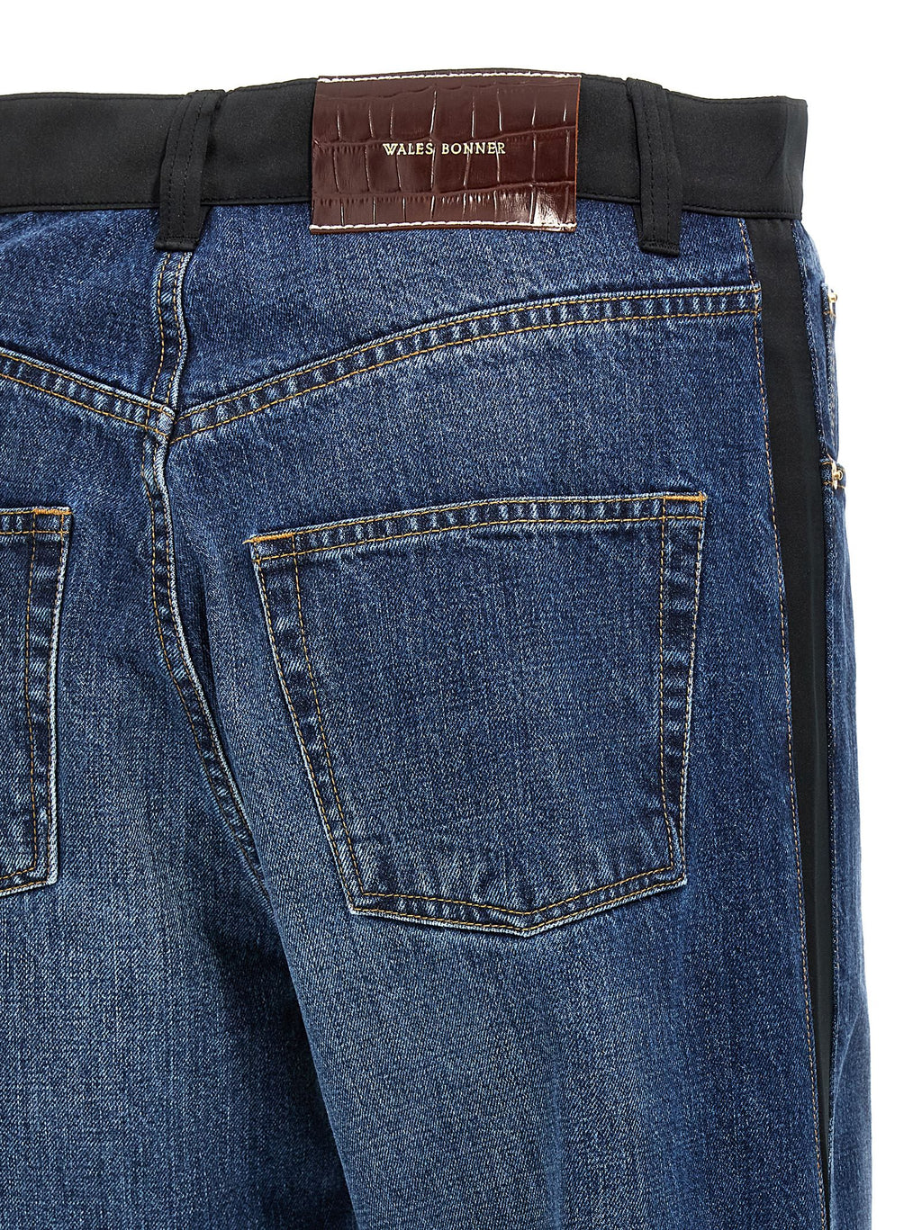 WALES BONNER Blaue Jeans aus Baumwolle im geraden Schnitt