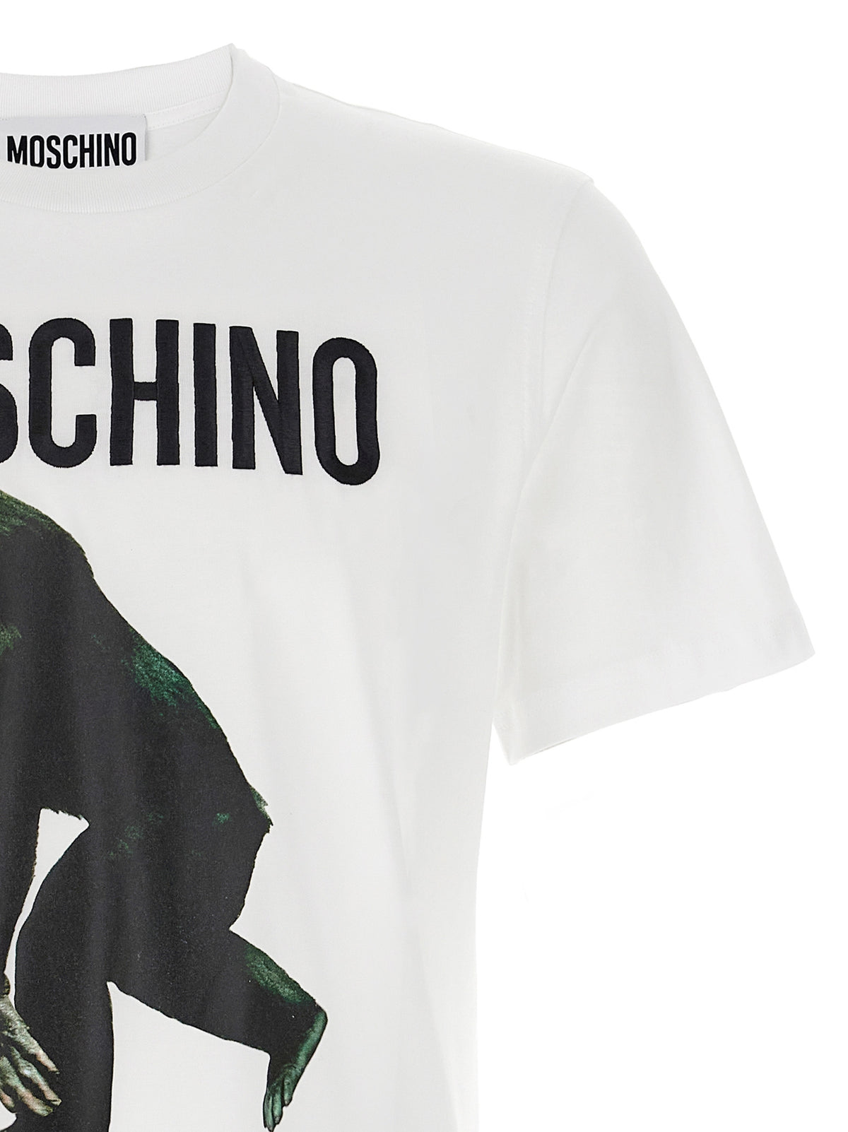 Moschino Weißes Baumwoll-T-Shirt