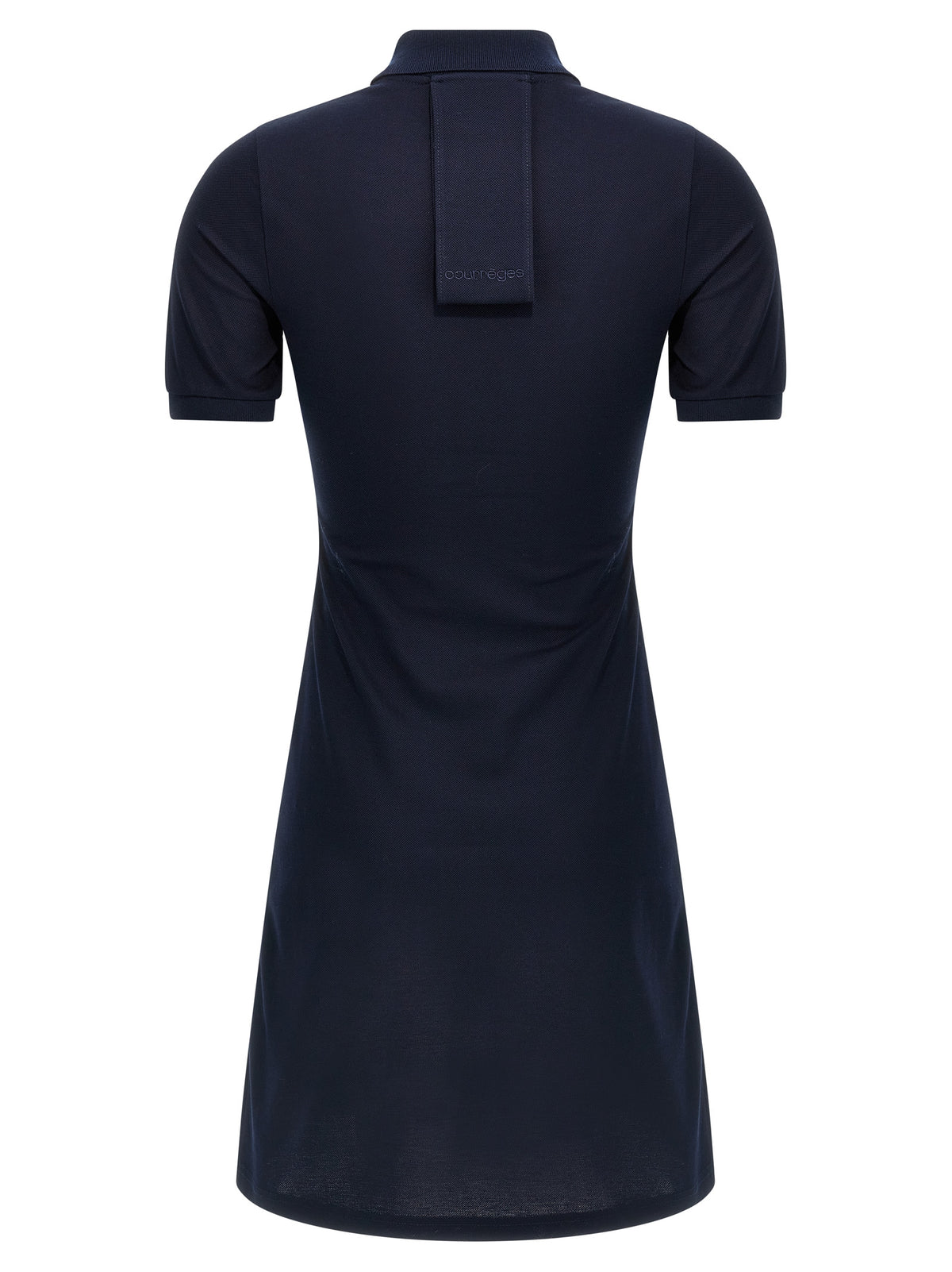 Courrèges Kurzes blaues Baumwollkleid