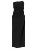 Max Mara Langes Kleid aus schwarzer Schurwolle