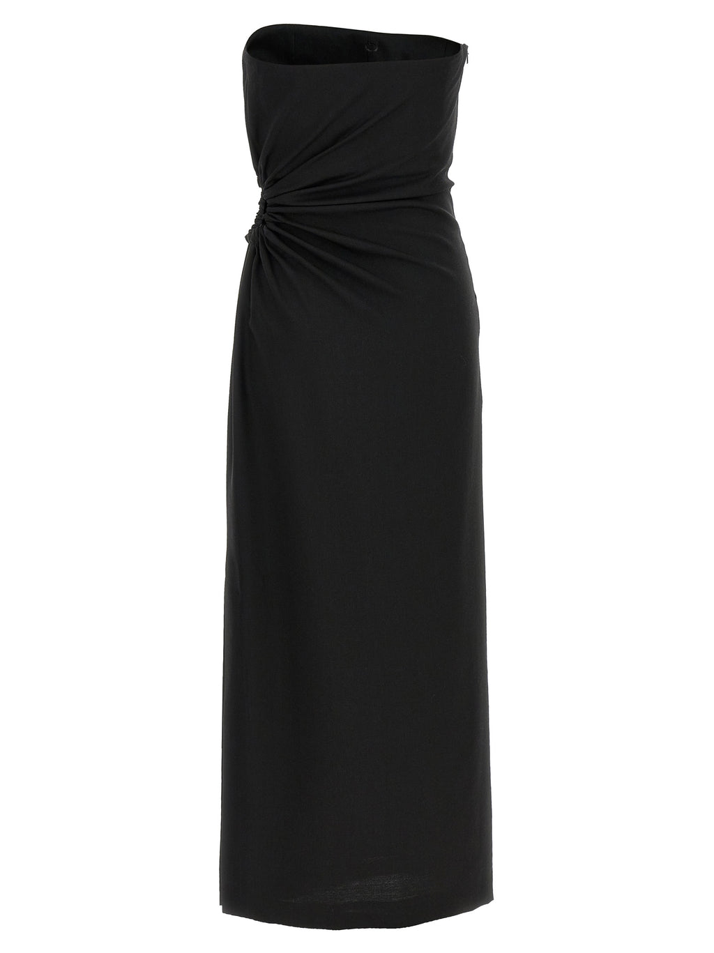 Max Mara Langes Kleid aus schwarzer Schurwolle