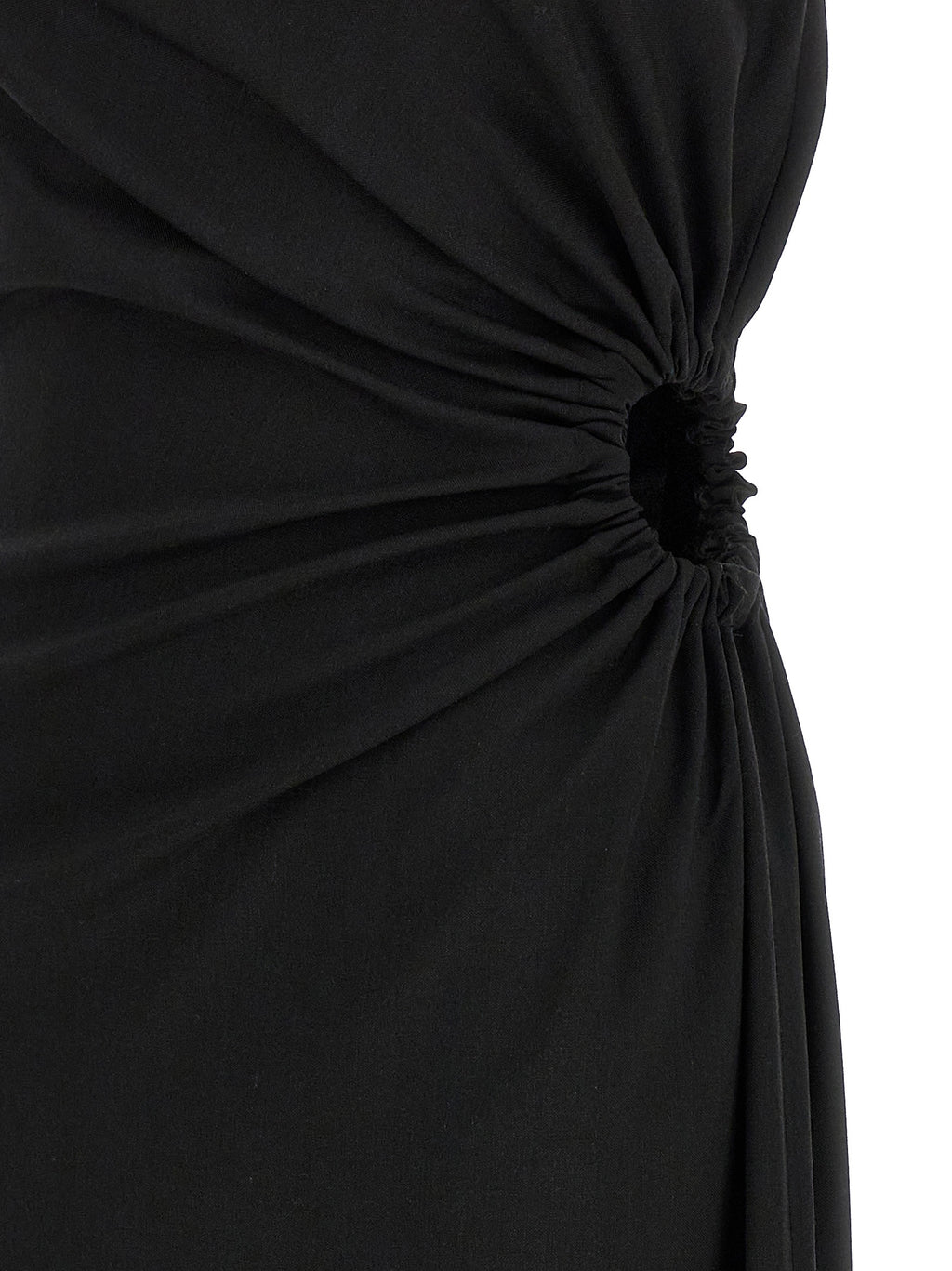 Max Mara Langes Kleid aus schwarzer Schurwolle