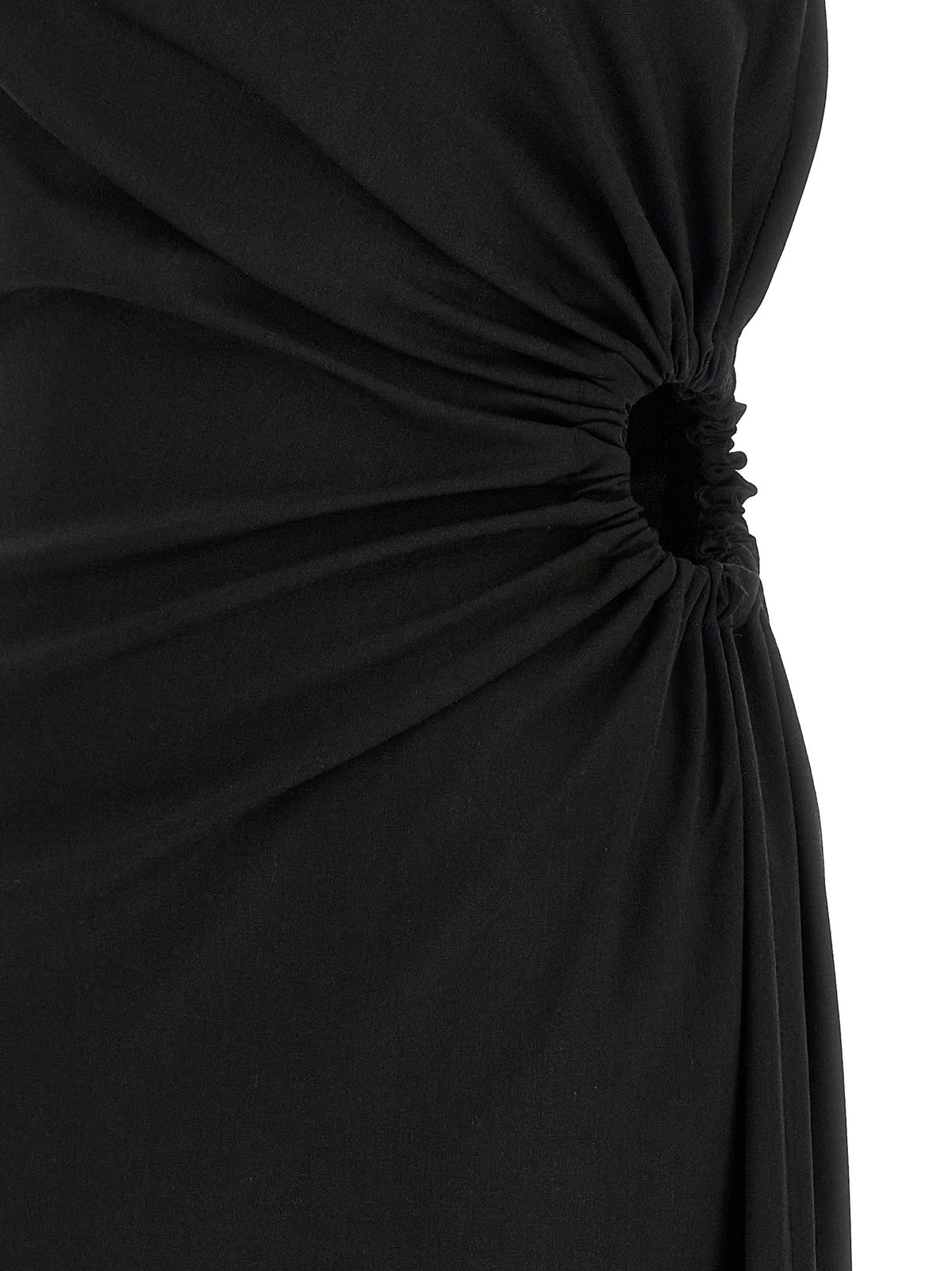 Max Mara Langes Kleid aus schwarzer Schurwolle