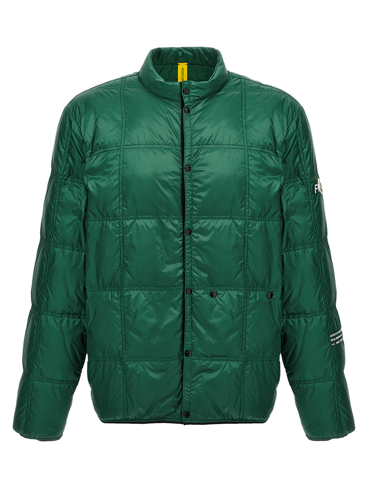 MONCLER GENIUS Zweifarbige Polyamid-Steppjacke in voller Länge