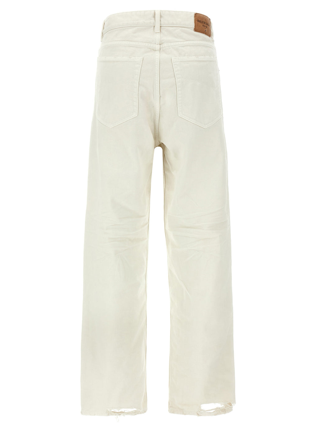Balenciaga Weiße Baumwoll-Jeans Denim