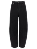 Self-Portrait Schwarze Jeans aus Baumwolle mit geradem Bein