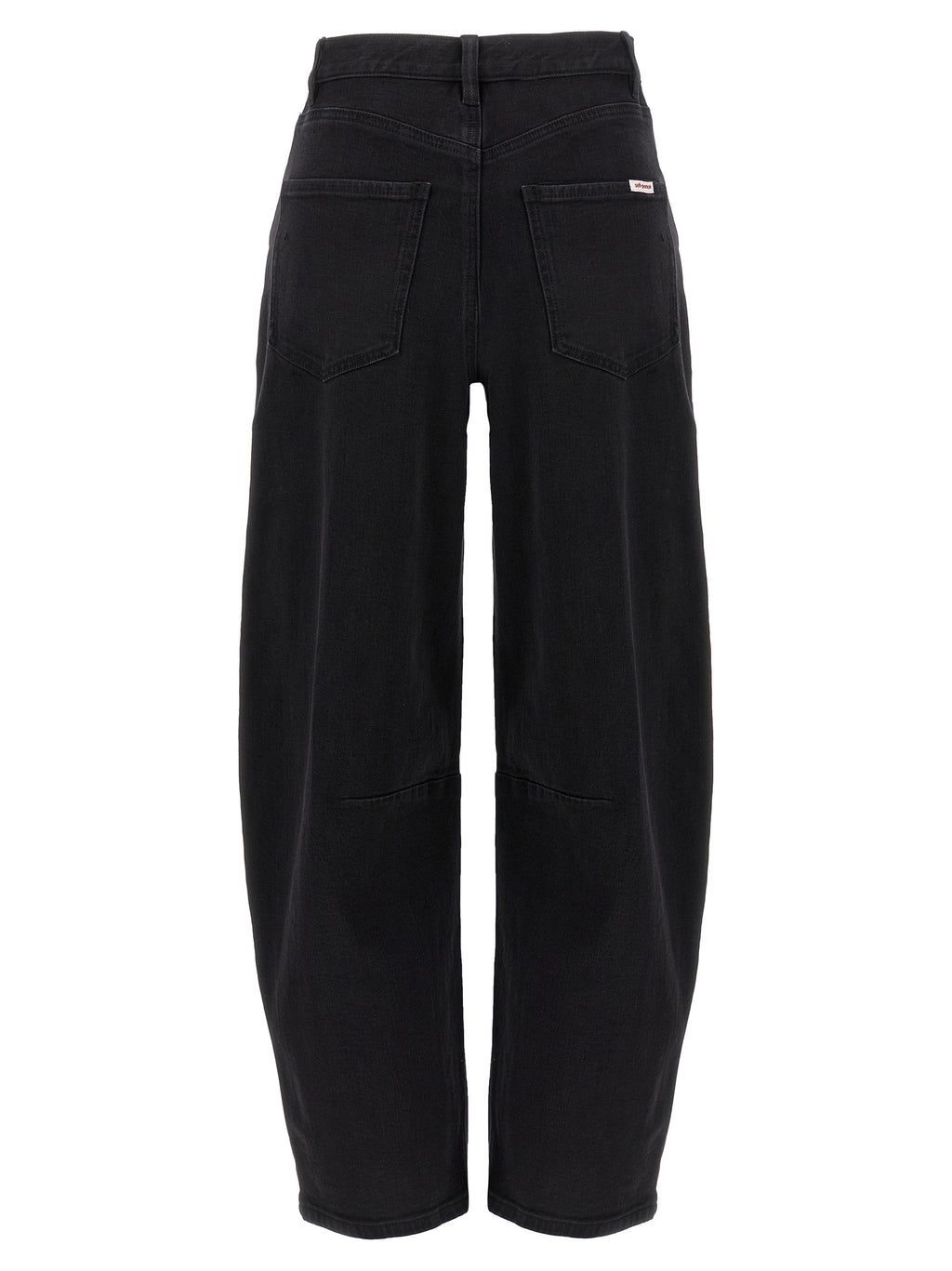 Self-Portrait Schwarze Jeans aus Baumwolle mit geradem Bein