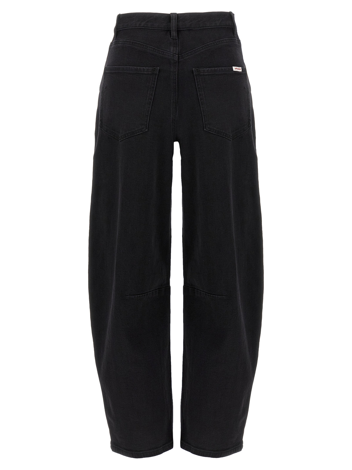 Self-Portrait Schwarze Jeans aus Baumwolle mit geradem Bein