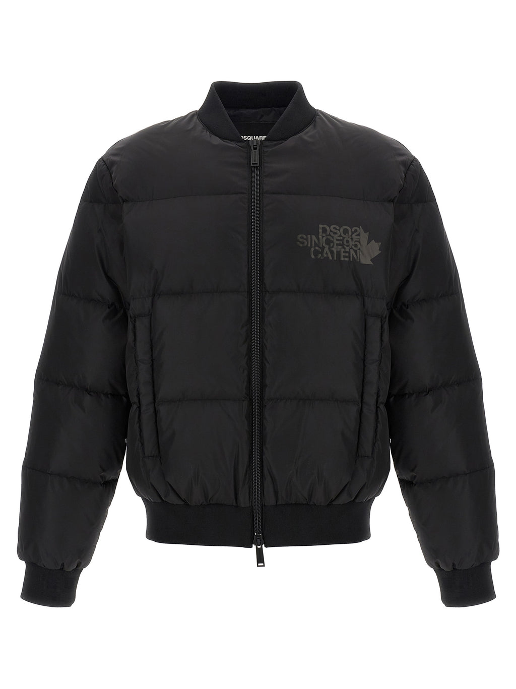 Dsquared² Schwarzer Bomber aus Polyamid