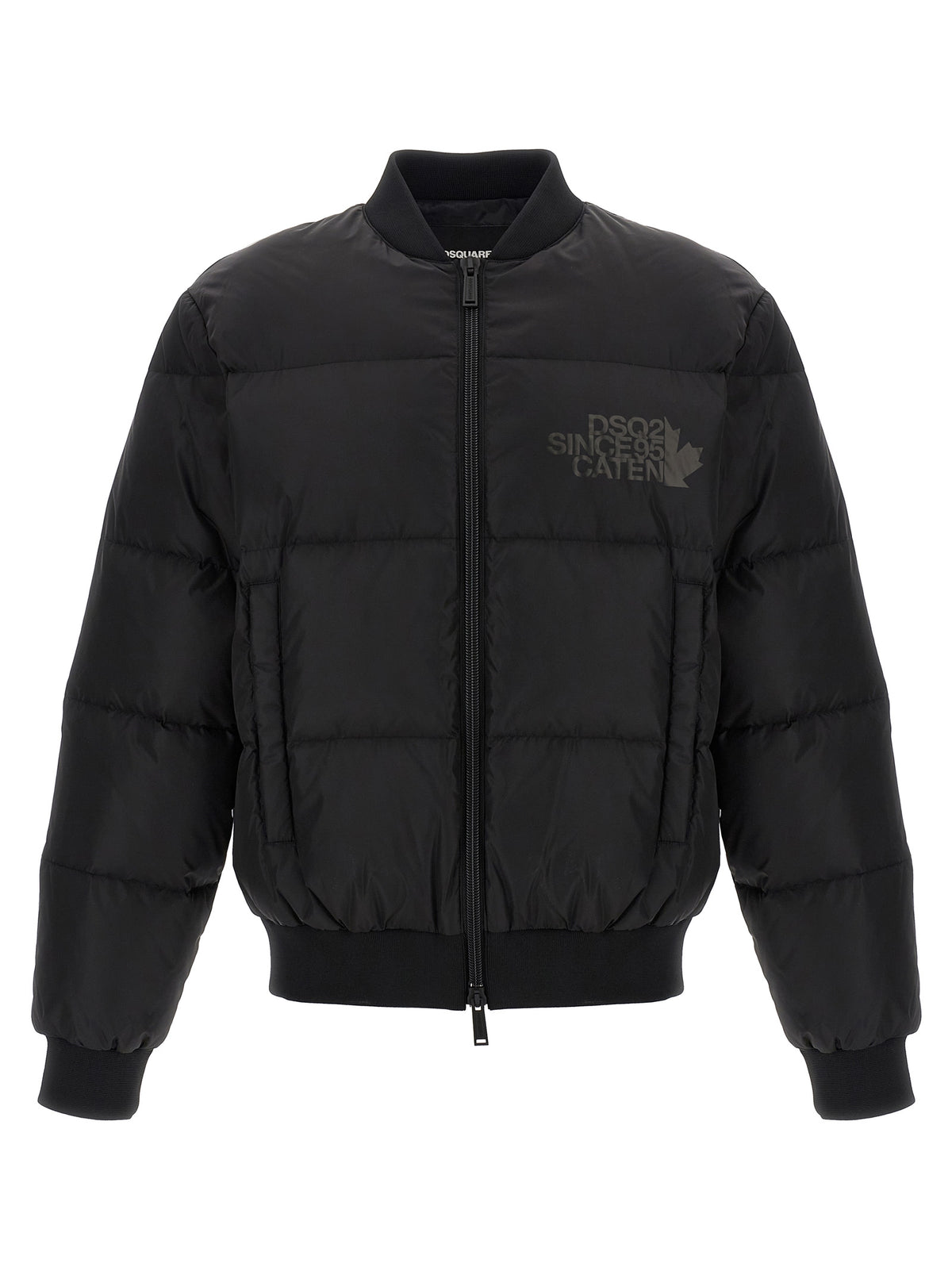 Dsquared² Schwarzer Bomber aus Polyamid