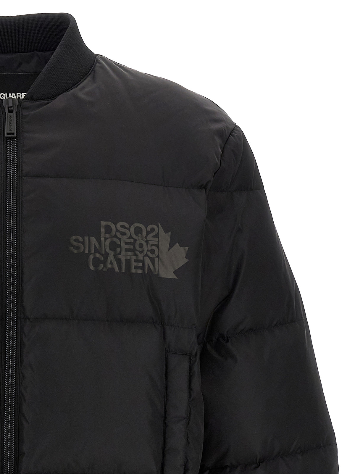 Dsquared² Schwarzer Bomber aus Polyamid