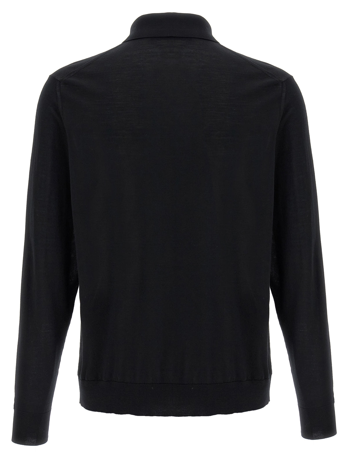 Kiton Schwarzes Woll-Poloshirt