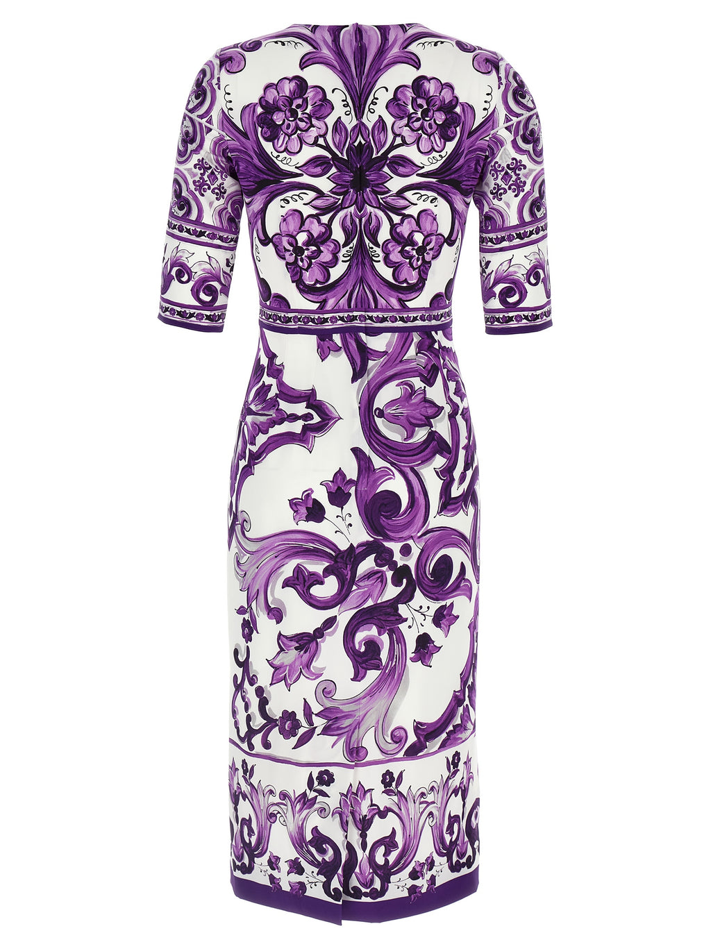 Dolce & Gabbana Lila Seiden-Midikleid