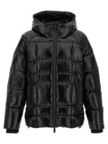 Dsquared² Schwarze Polyamid-Jacke in voller Länge