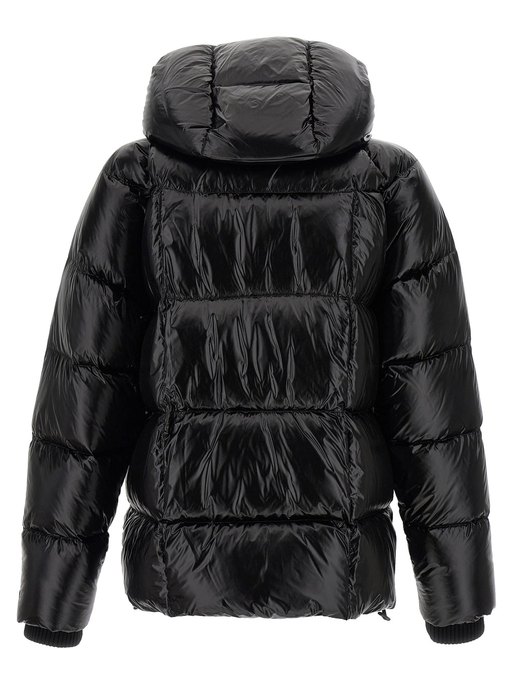 Dsquared² Schwarze Polyamid-Jacke in voller Länge