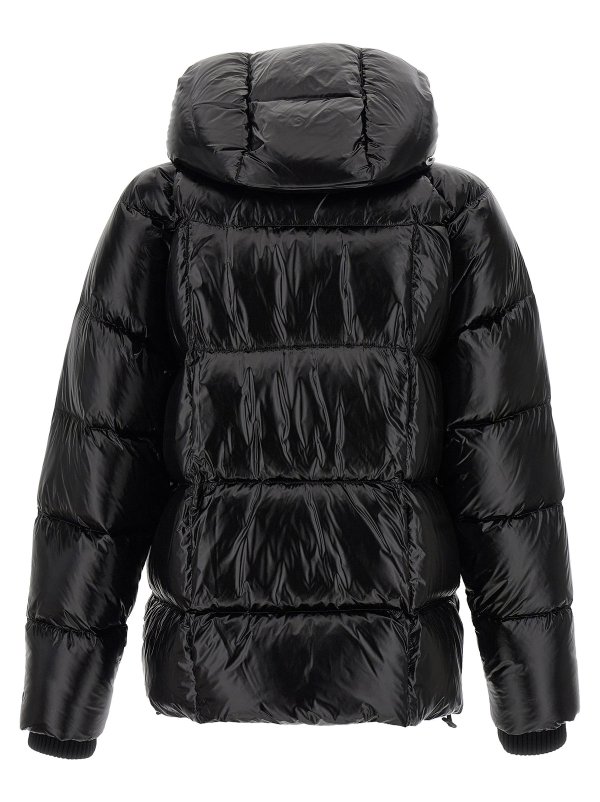 Dsquared² Schwarze Polyamid-Jacke in voller Länge