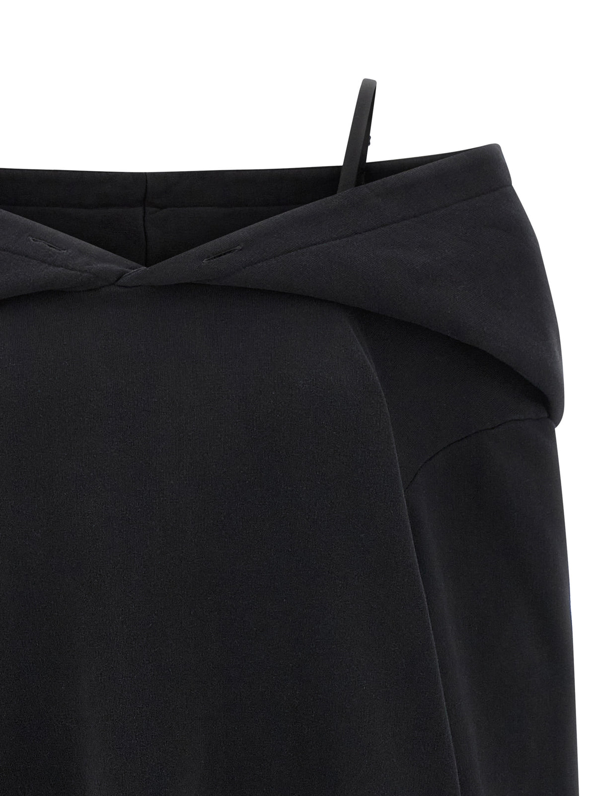 MM6 Maison Margiela Schwarzes kurzes Baumwollkleid