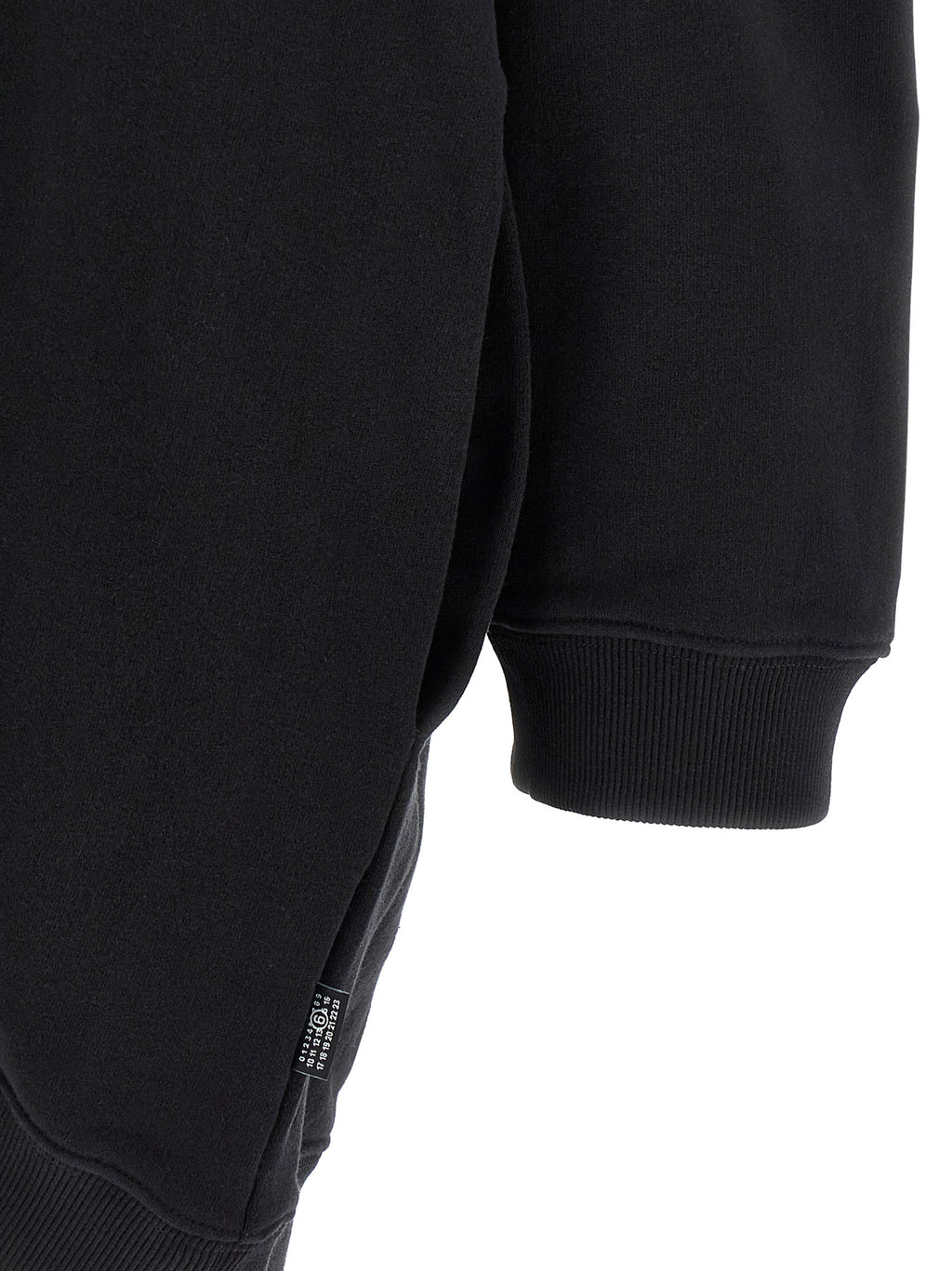 MM6 Maison Margiela Schwarzes kurzes Baumwollkleid