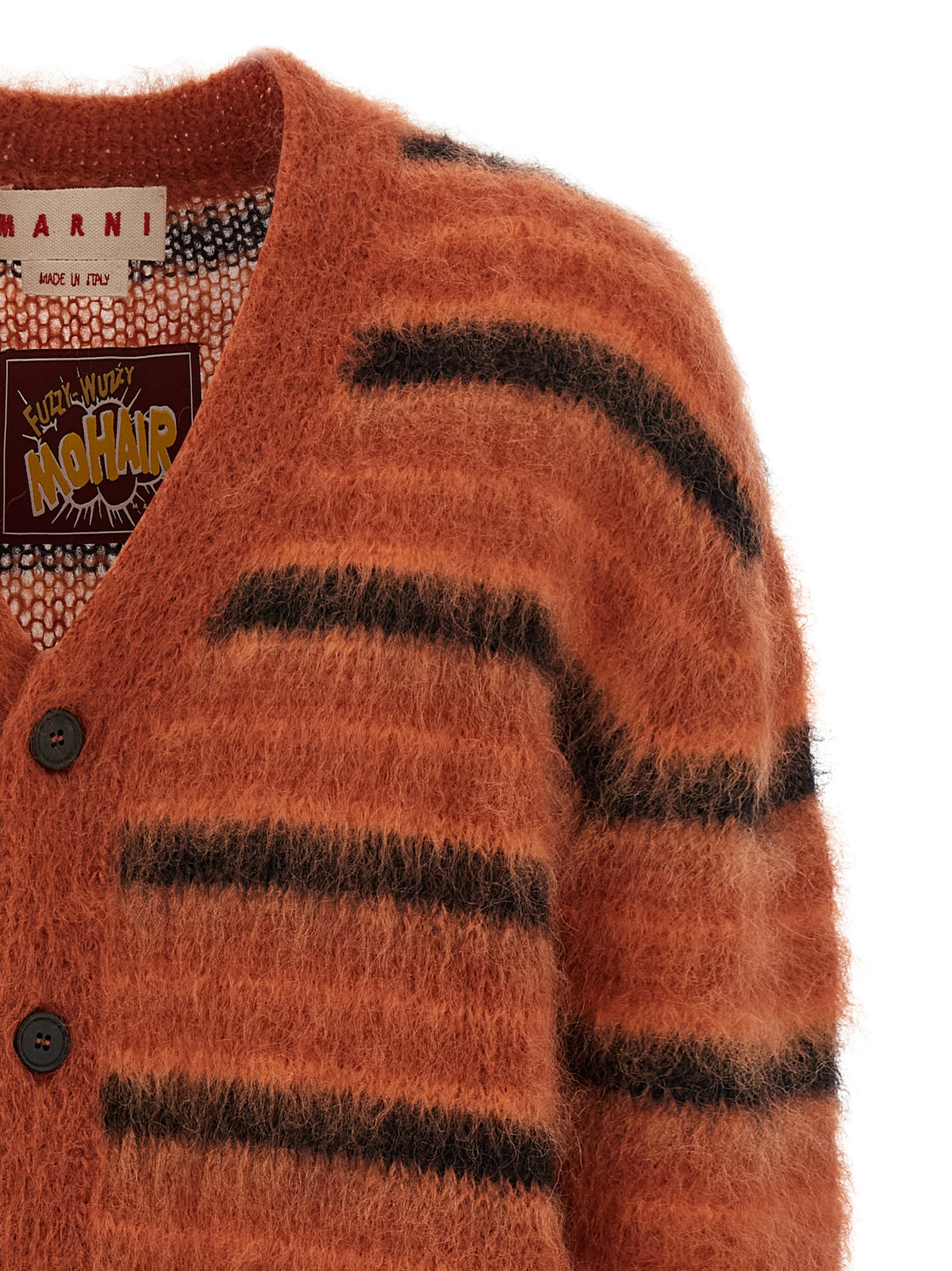 Marni Orange Strickjacke aus Mohair