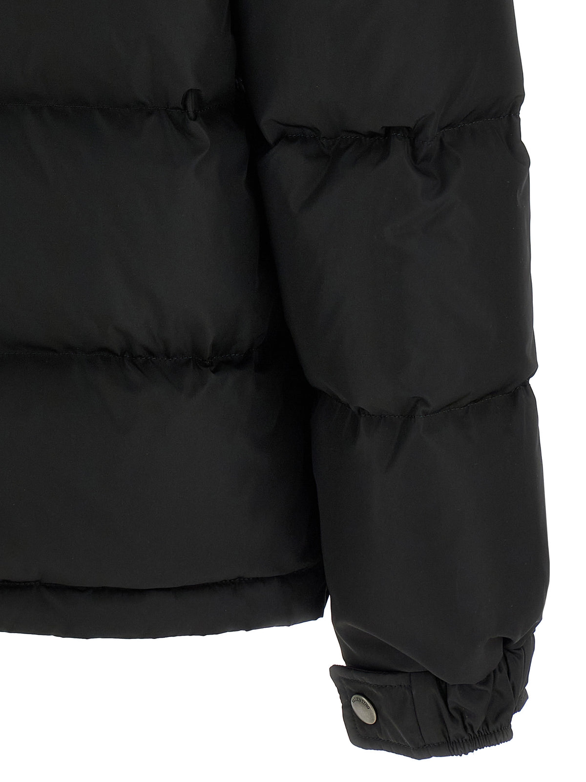 Valentino Garavani Schwarze Polyamid-Jacke in voller Länge