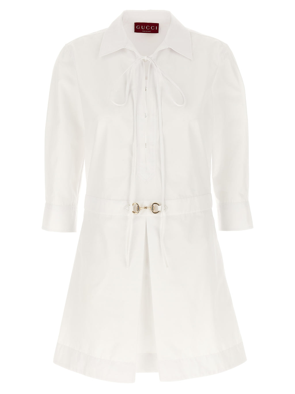 Gucci Weißes Baumwoll-Kurzkleid