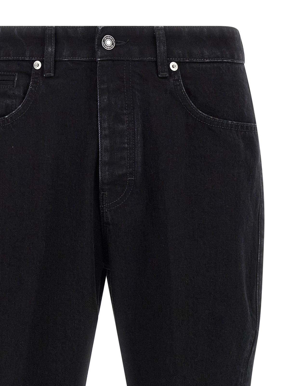 Givenchy Schwarze Baumwoll-Jeans mit geradem Bein