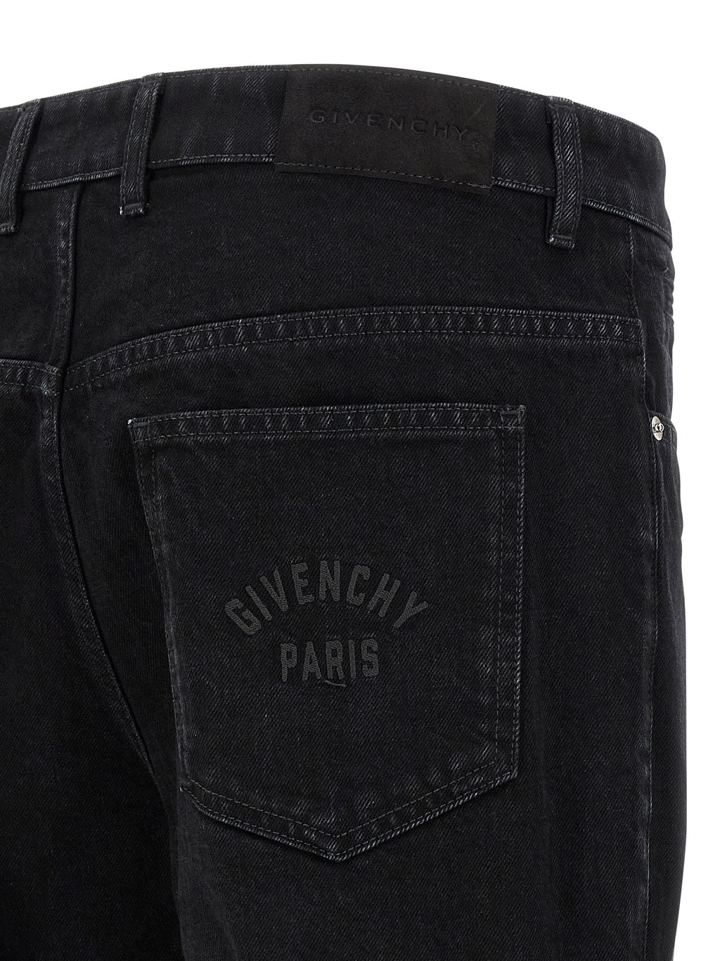Givenchy Schwarze Baumwoll-Jeans mit geradem Bein