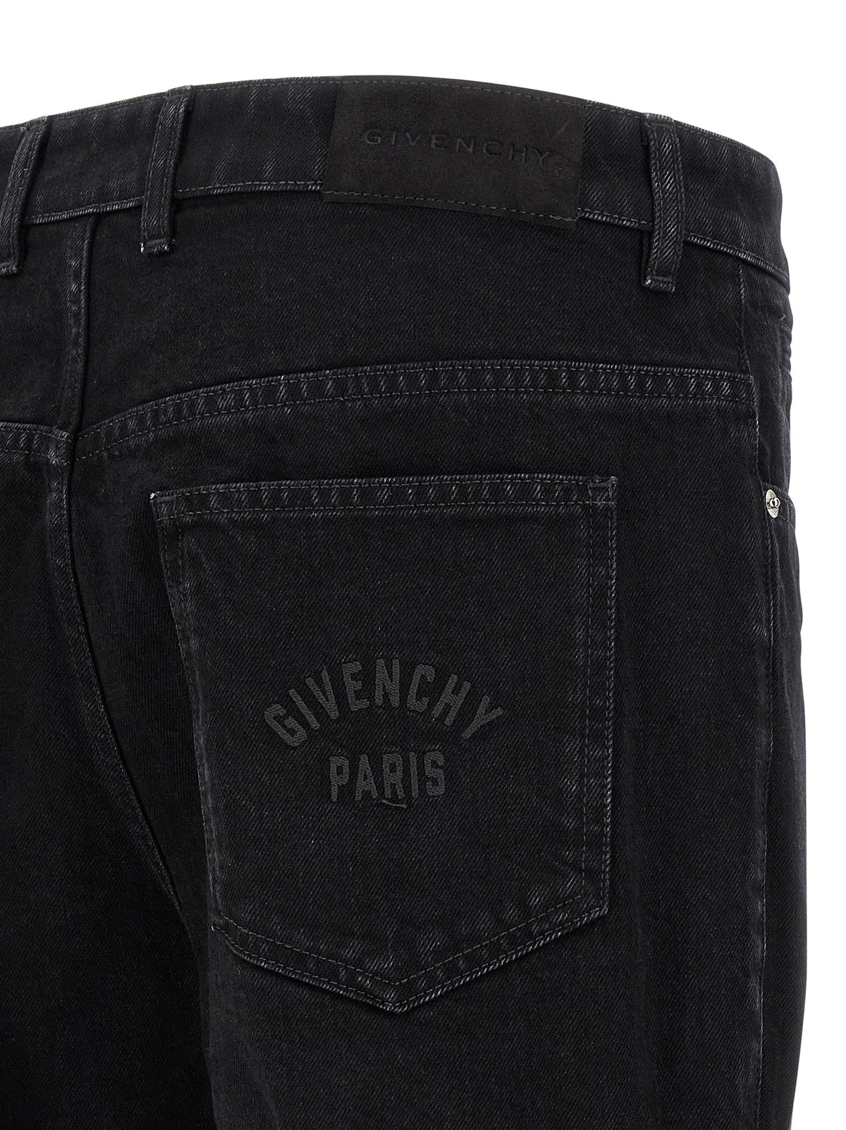 Givenchy Schwarze Baumwoll-Jeans mit geradem Bein