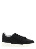 Moschino Schwarze Leder Low-Top-Sneaker