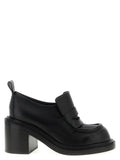 Moschino Schwarze Leder Plateaulofers
