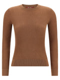 Max Mara Beige Seidenstrickjacke