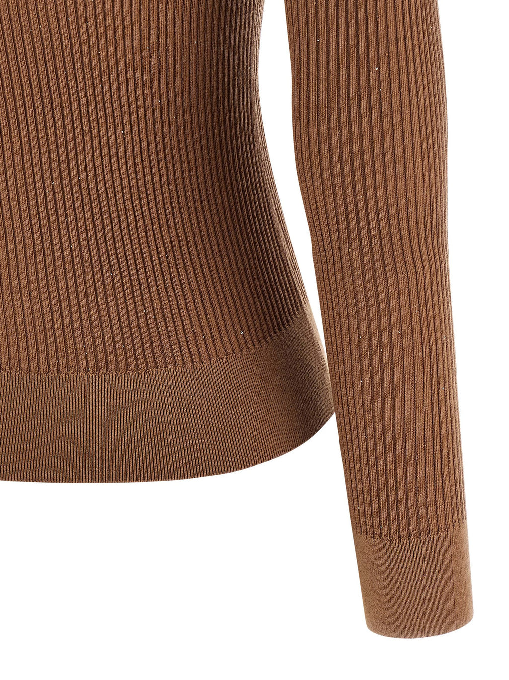 Max Mara Beige Seidenstrickjacke