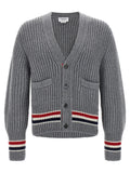 Thom Browne Grauer Kaschmir-Strickjacke
