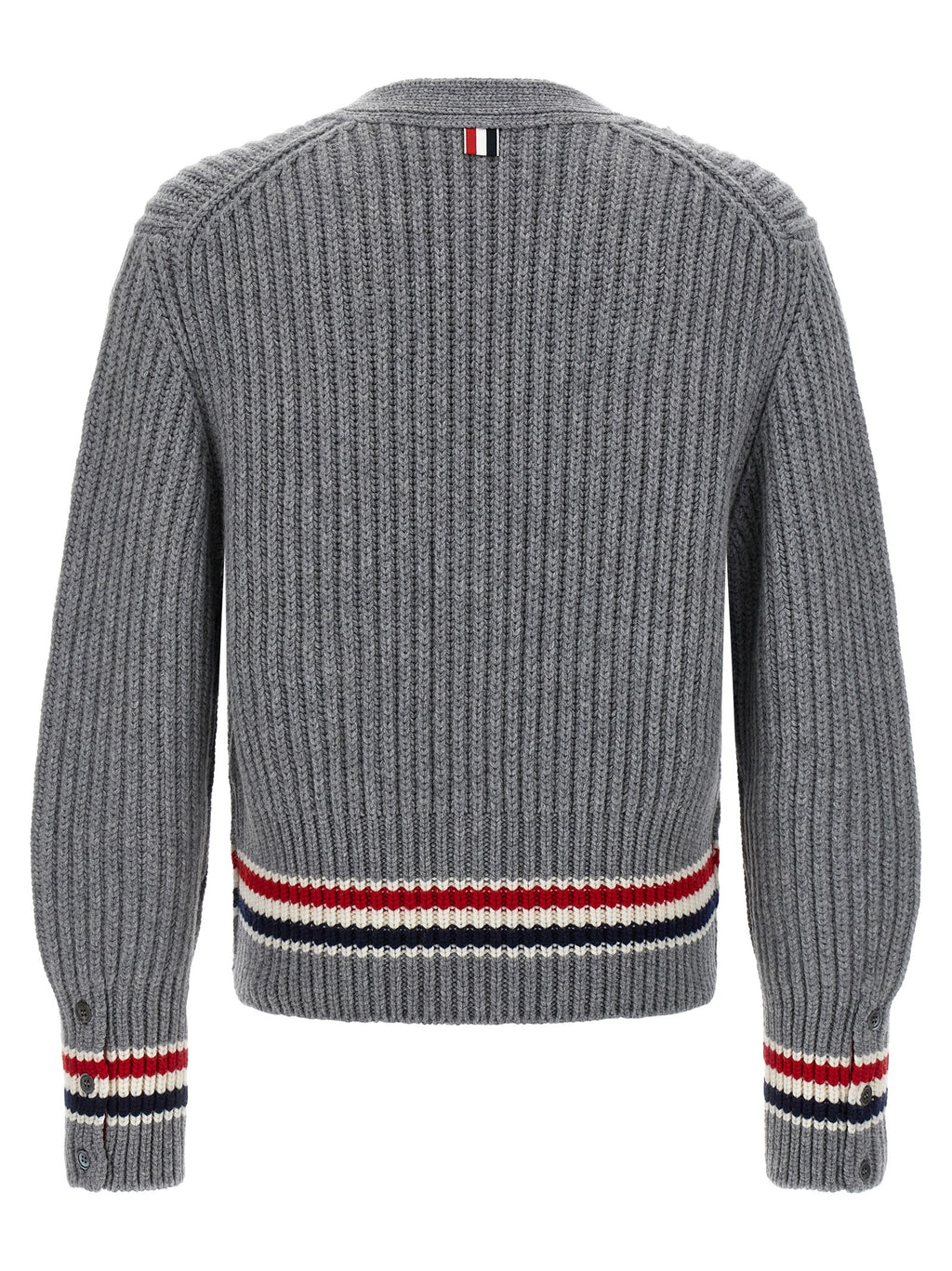 Thom Browne Grauer Kaschmir-Strickjacke