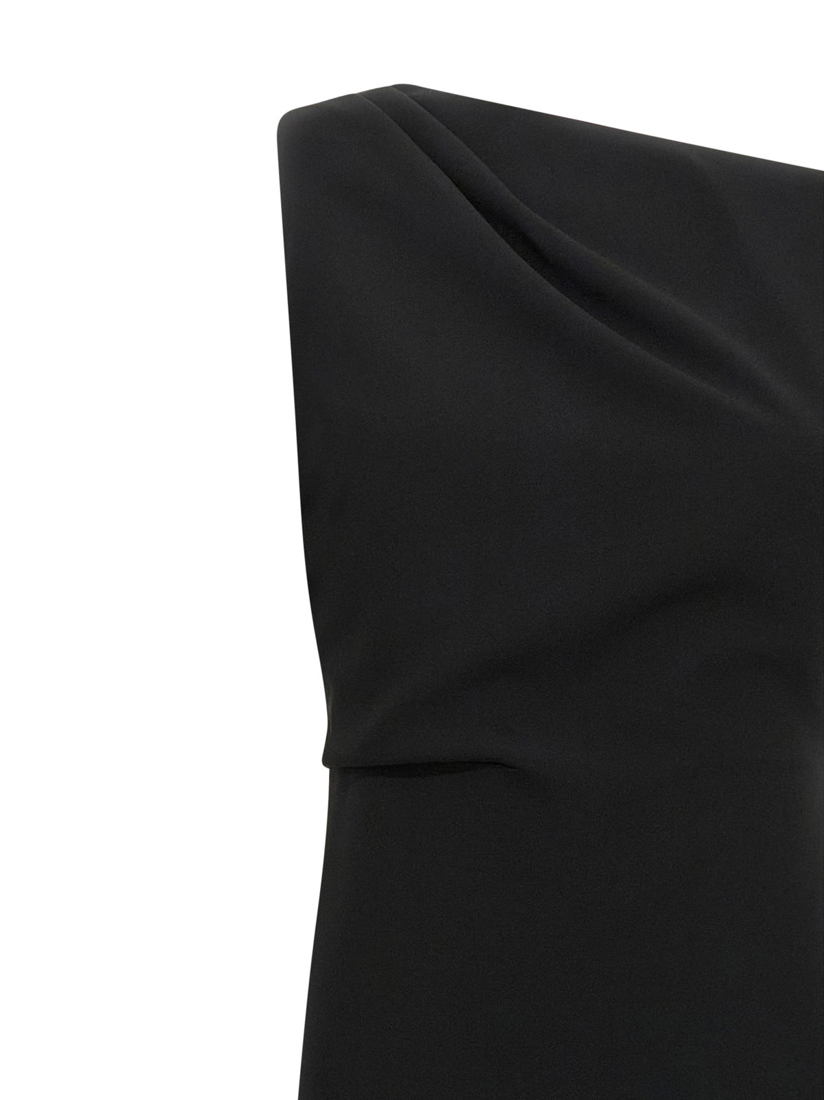 Max Mara Langes Schwarzes Kleid aus Triacetat