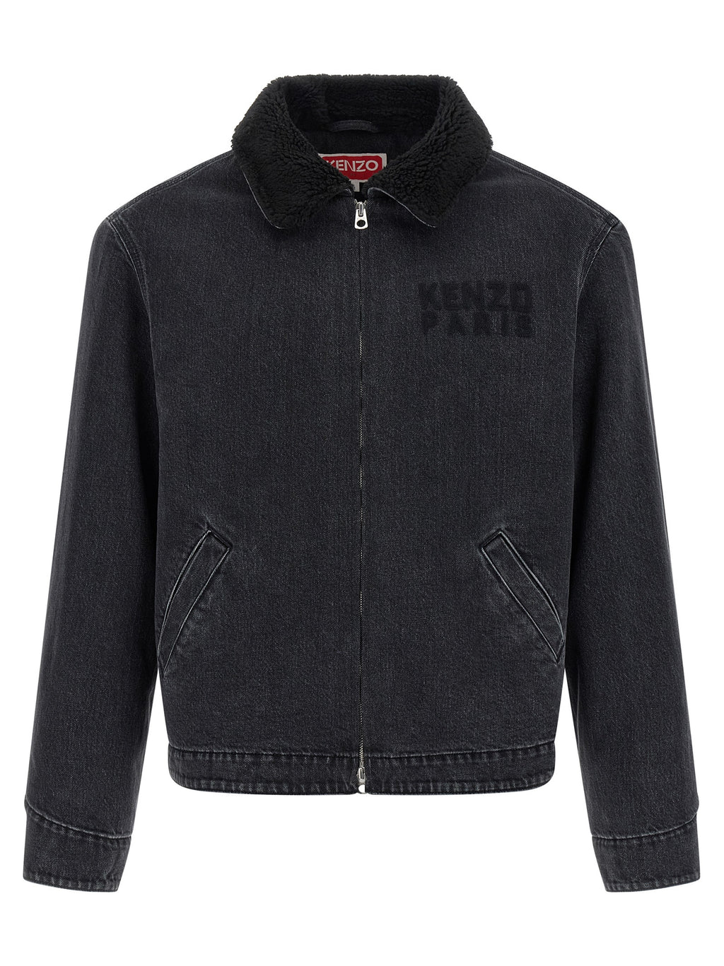 Kenzo Schwarze Baumwoll-Denimjacke