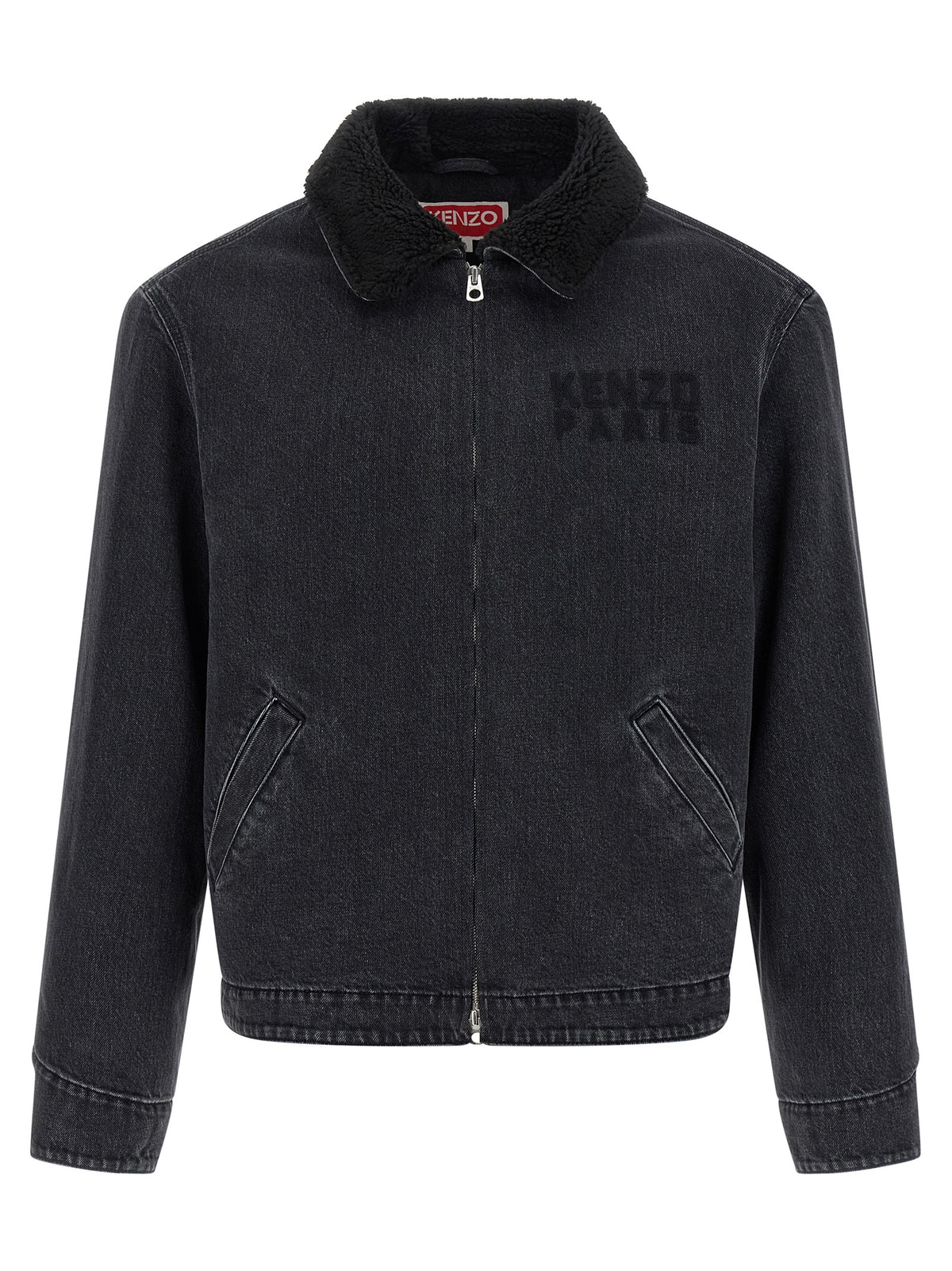 Kenzo Schwarze Baumwoll-Denimjacke