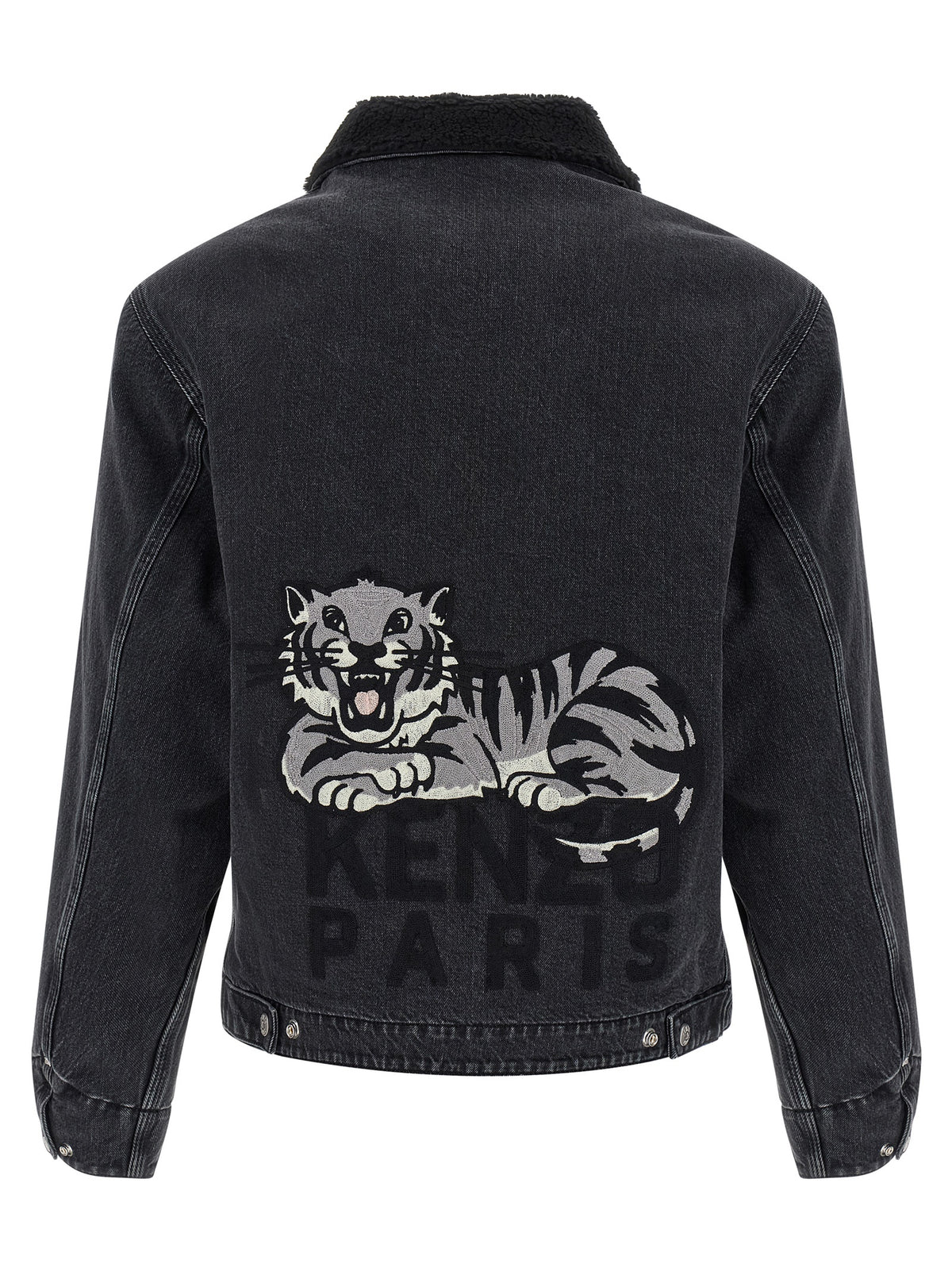 Kenzo Schwarze Baumwoll-Denimjacke