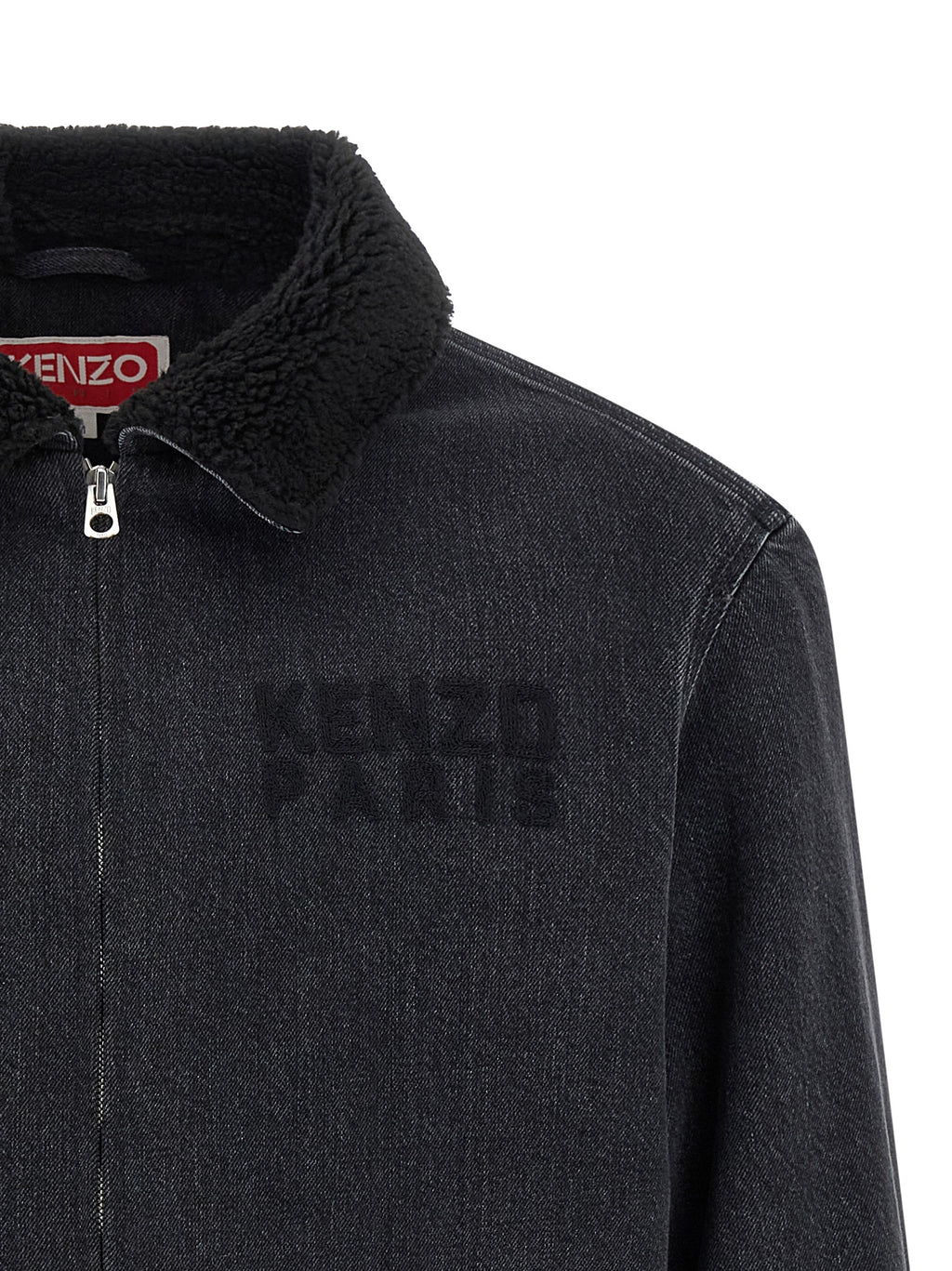 Kenzo Schwarze Baumwoll-Denimjacke